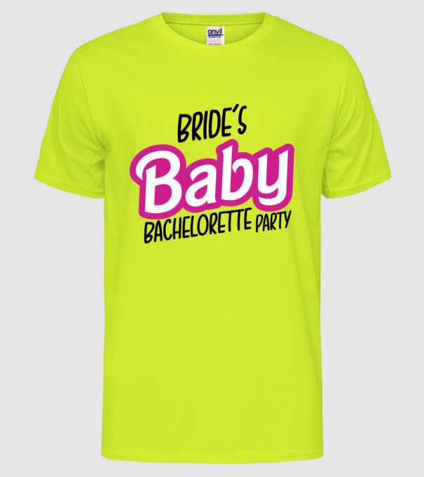 Bride Barbies baby model galben neon pe tricou