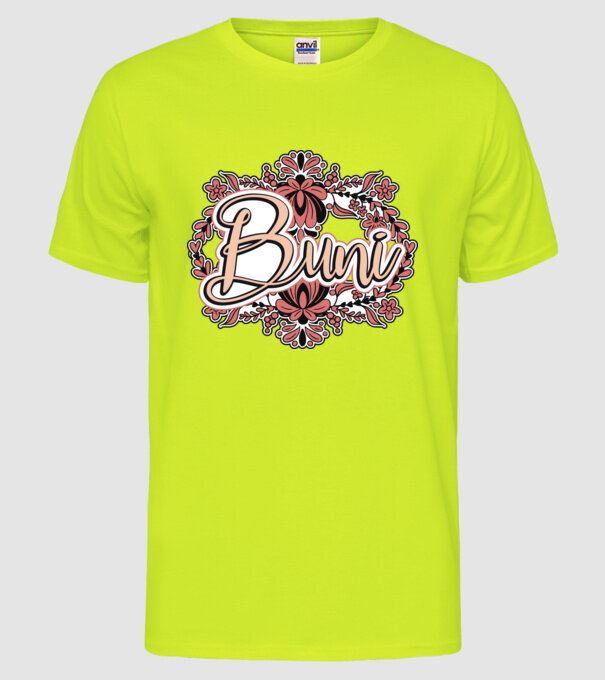 Buni model galben neon pe tricou