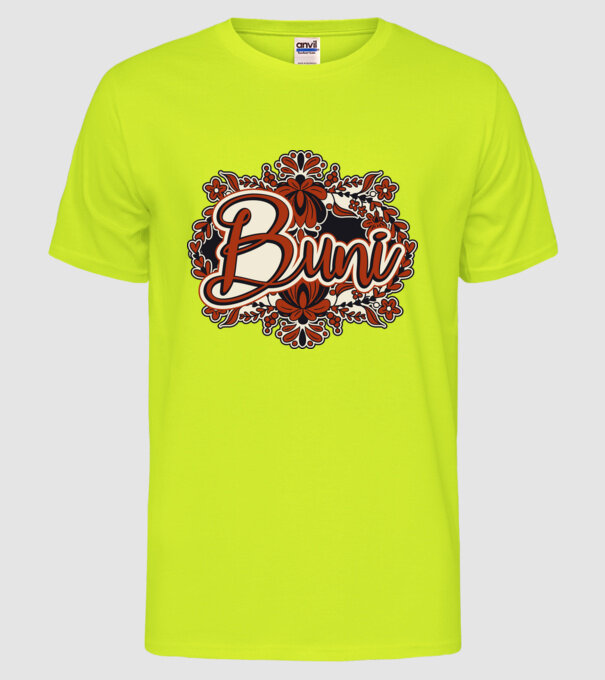 Buni model galben neon pe tricou