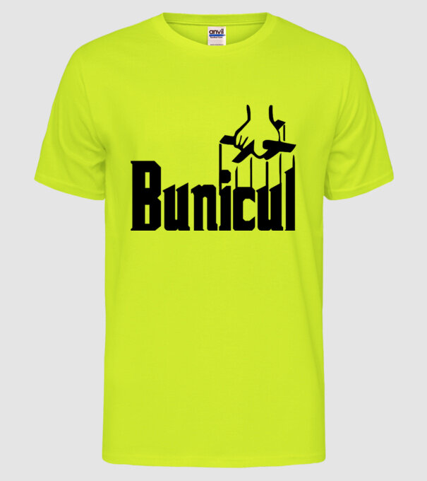 Bunicul model galben neon pe tricou