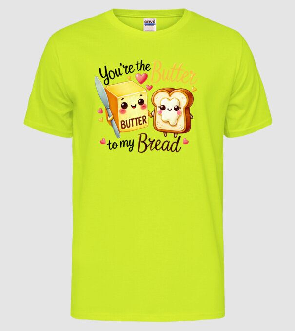 Butter to my Bread model galben neon pe tricou