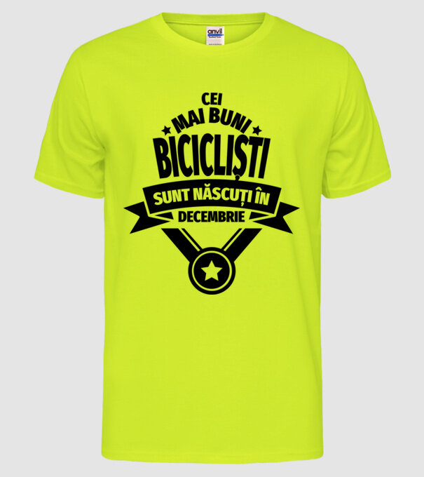 Cei mai buni barista sunt născuți în decembrie model galben neon pe tricou