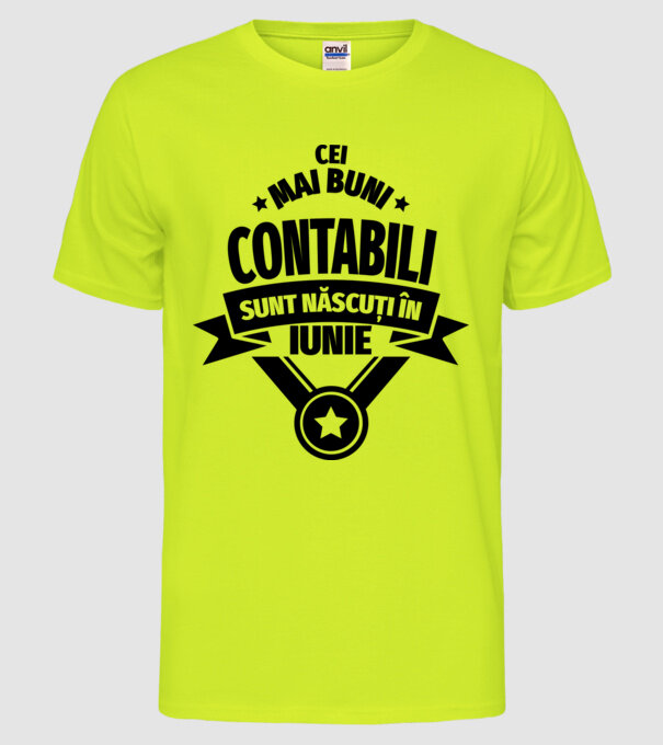 Cei mai buni contabili sunt născuți în Iunie model galben neon pe tricou