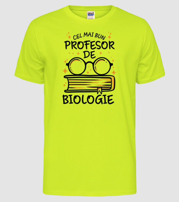 Cel mai profesor biologie model galben neon pe tricou