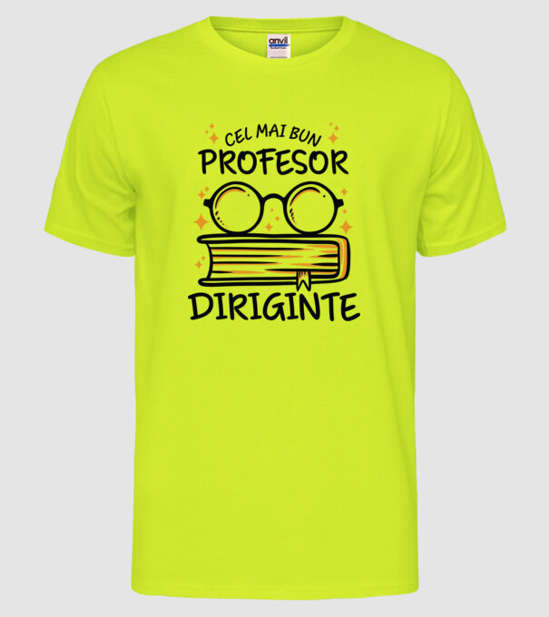 Cel mai profesor diriginte model galben neon pe tricou
