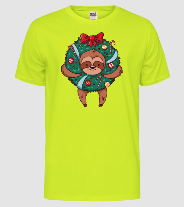 Christmas model galben neon pe tricou