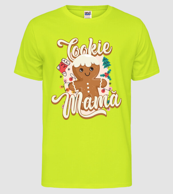 Cookie mamă model galben neon pe tricou