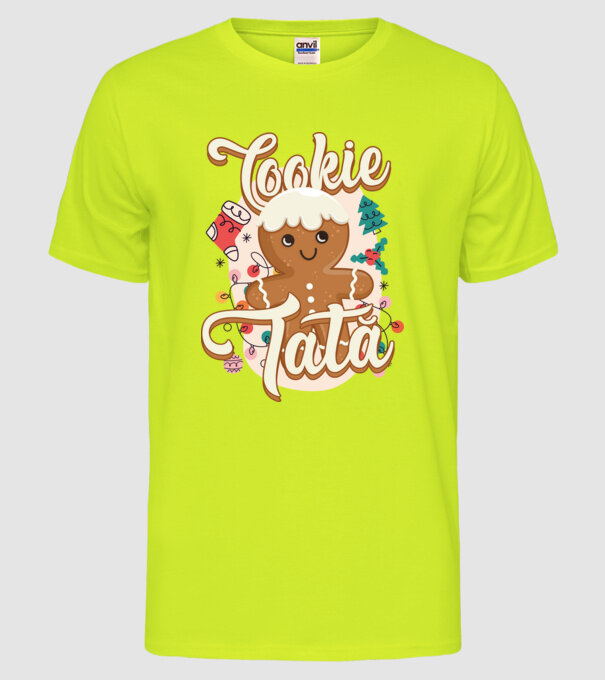 Cookie tată model galben neon pe tricou