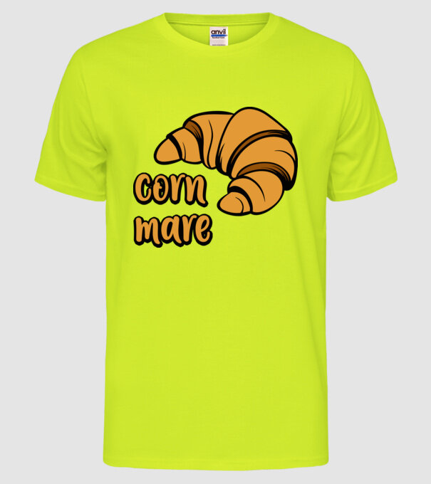corn mare model galben neon pe tricou