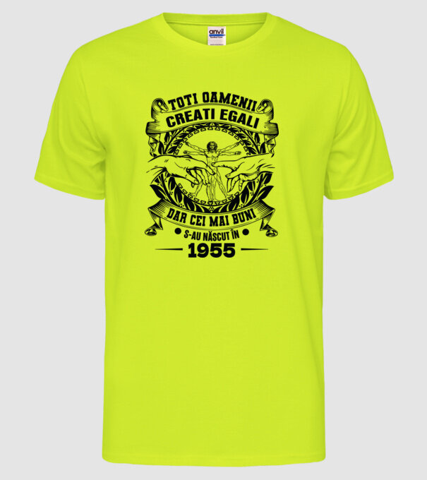 Da Vinci 70 1955 model galben neon pe tricou