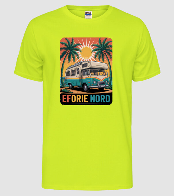 Eforie Nord model galben neon pe tricou