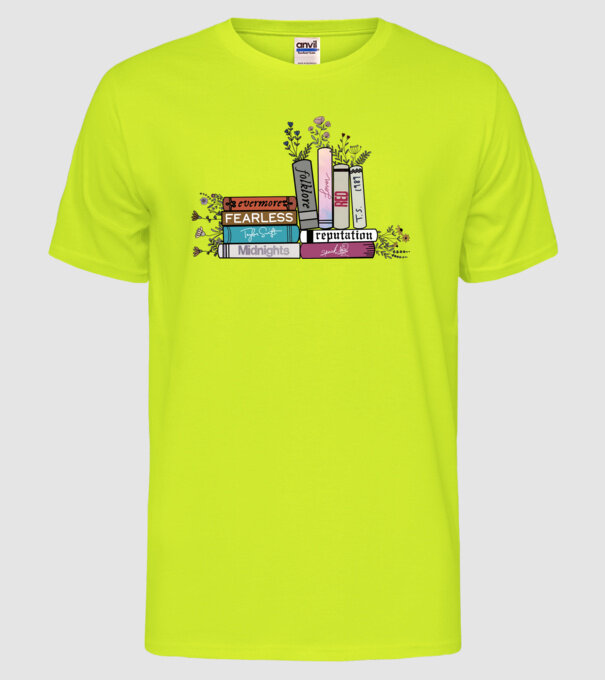 Eras tour books color 2 model galben neon pe tricou