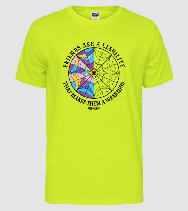 Friends are liability model galben neon pe tricou