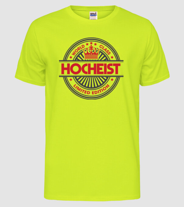 hocheist model galben neon pe tricou