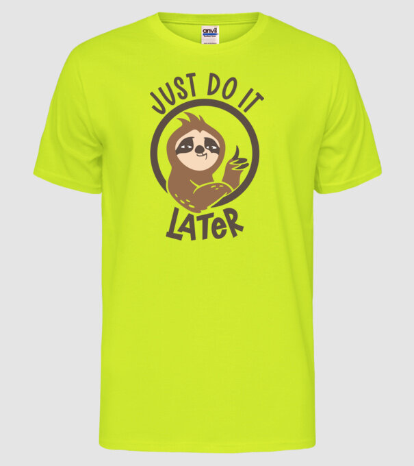 Just do it model galben neon pe tricou