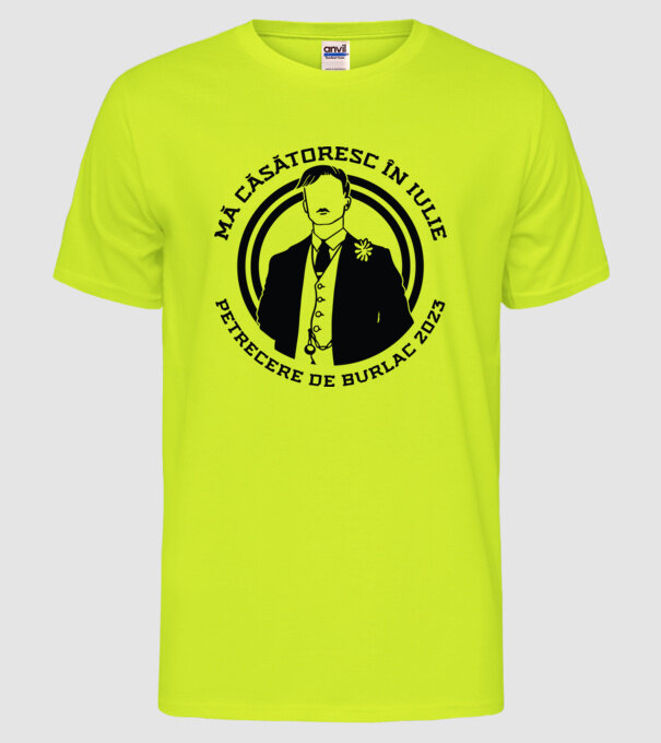 mă căsătoresc în iulie model galben neon pe tricou