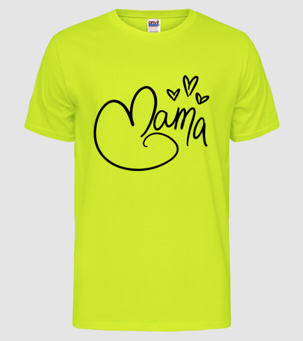 mama model galben neon pe tricou
