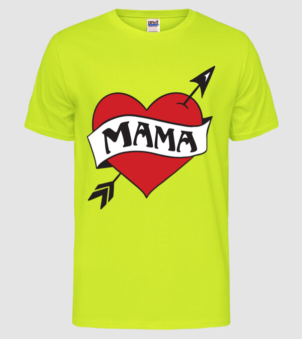mama model galben neon pe tricou