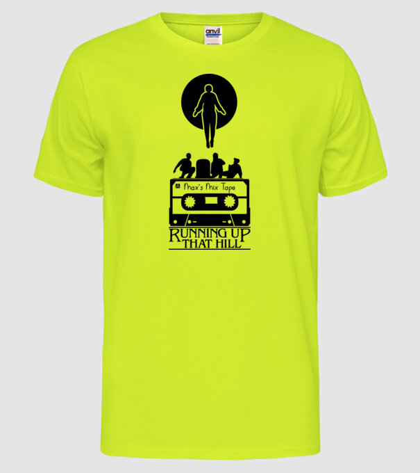 maxs mix tape stranger things model galben neon pe tricou