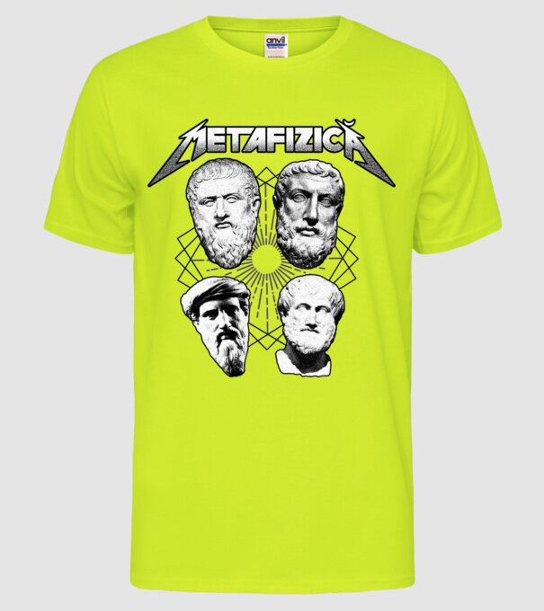 metafizică model galben neon pe tricou