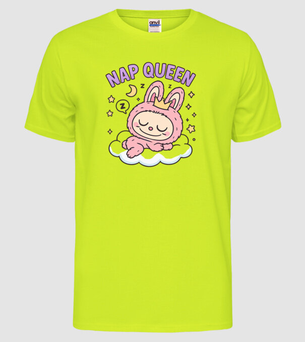Nap Queen model galben neon pe tricou