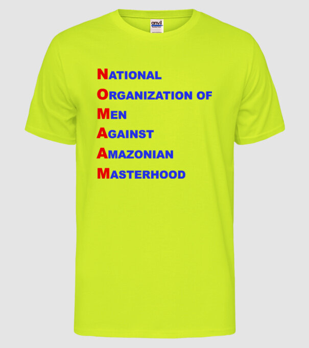 No maam model galben neon pe tricou