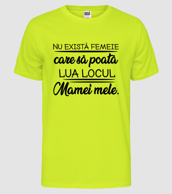 Nu exista femeie model galben neon pe tricou