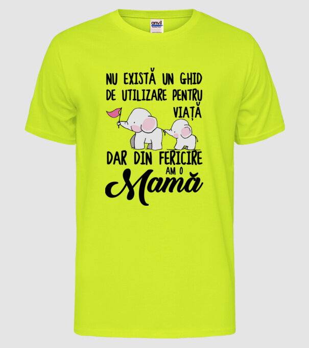 Nu există un ghid de utilizare pentru viață, dar din fericire am o mamă model galben neon pe tricou