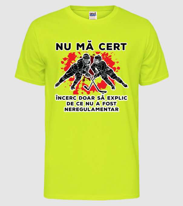 Nu mă cert, încerc doar să explic de ce nu a fost neregulamentar model galben neon pe tricou