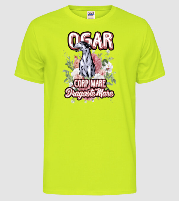Ogar - picioare lungi dragoste multă model galben neon pe tricou