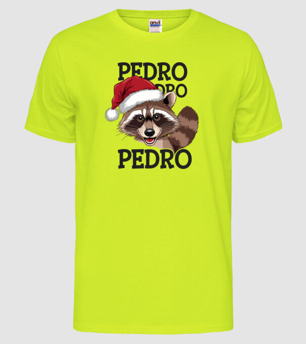 Pedro pedro xmas model galben neon pe tricou