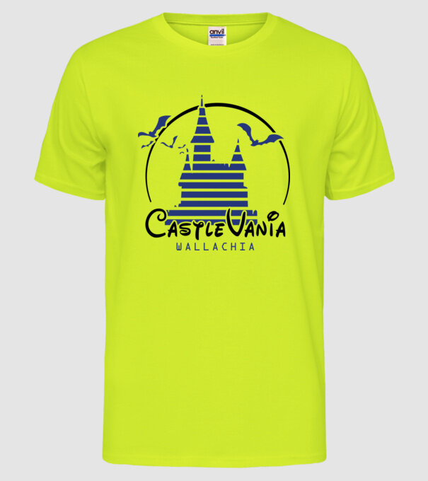 România CastleVania model galben neon pe tricou