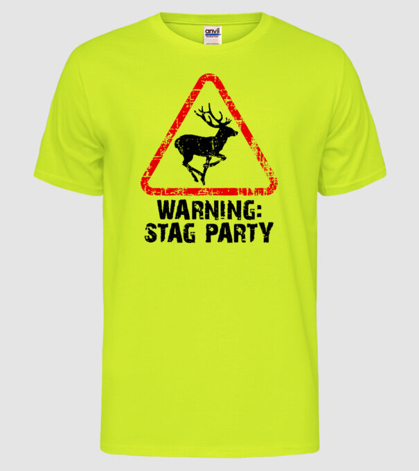 Stag Party model galben neon pe tricou
