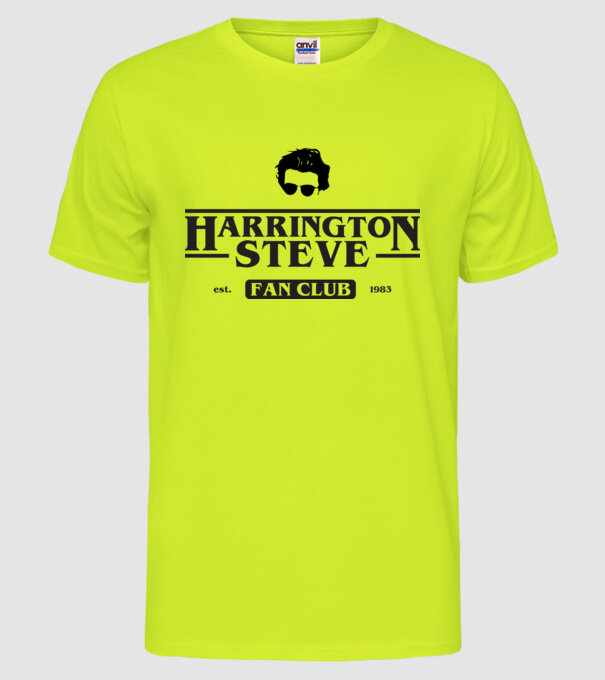 steve harrington fan club model galben neon pe tricou