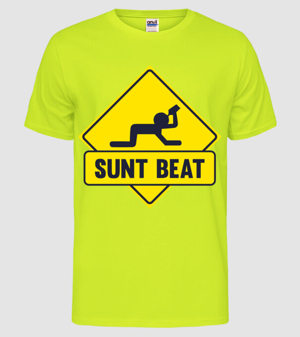 Sunt beat model galben neon pe tricou