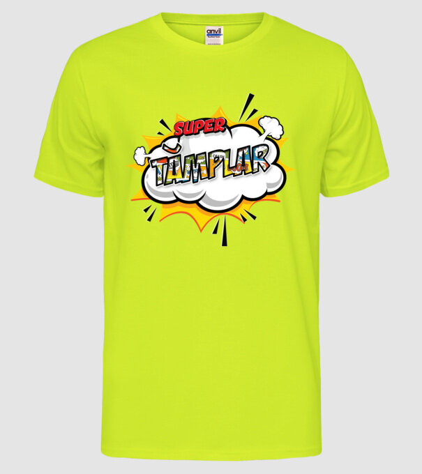 Super Tâmplar model galben neon pe tricou