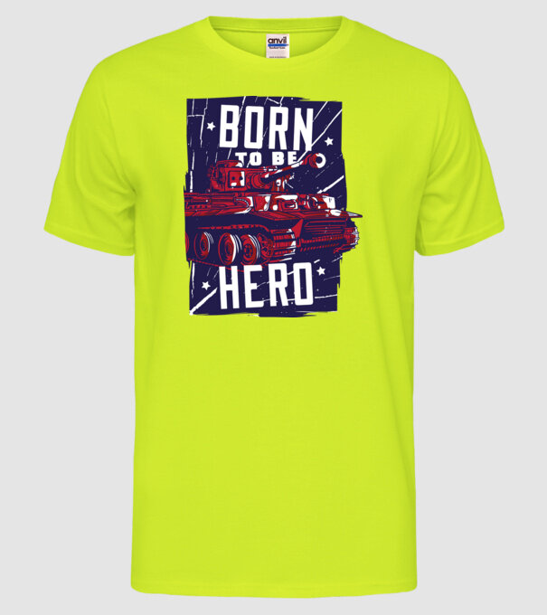 Tancuri model galben neon pe tricou