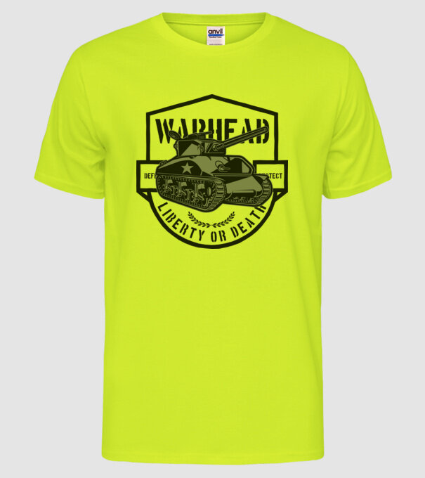 Tancuri model galben neon pe tricou