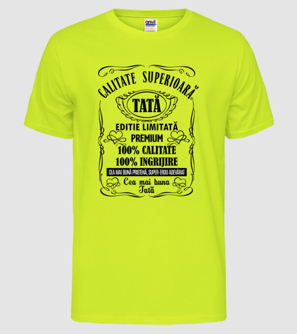 Tată Premium - ediție limitată premium model galben neon pe tricou