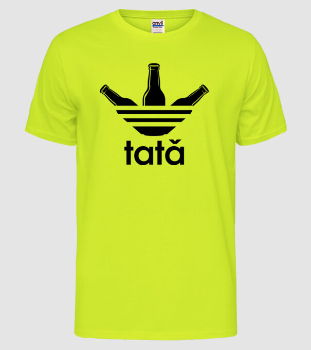 Tatadidas model galben neon pe tricou