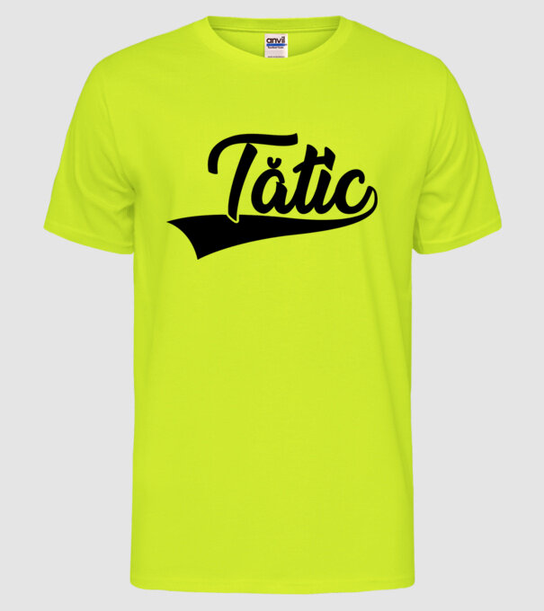 tătic model galben neon pe tricou