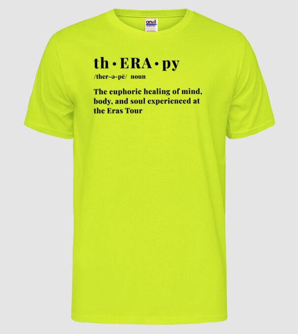 Taylor Swift eras definiton model galben neon pe tricou