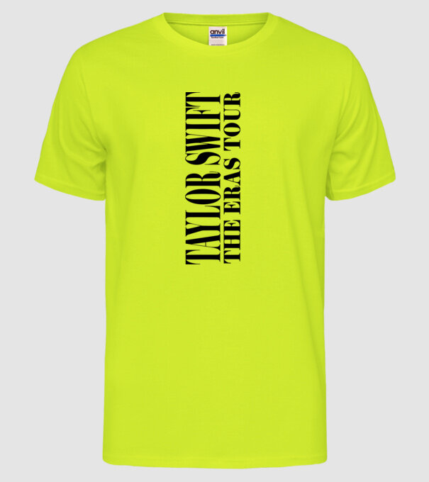 Taylor Swift Eras tour back 2 model galben neon pe tricou