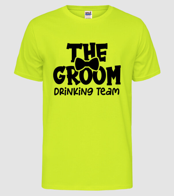 The Groom model galben neon pe tricou