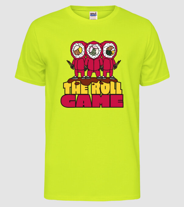 the roll game squid game model galben neon pe tricou