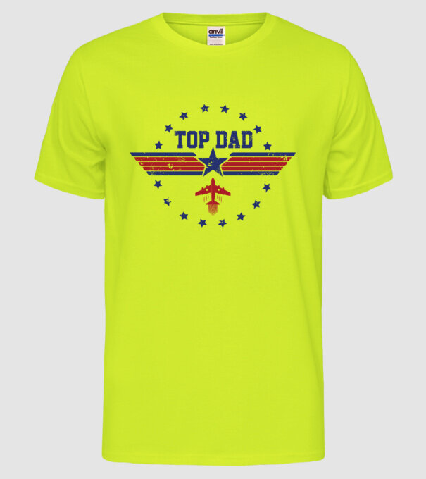 TopDad model galben neon pe tricou