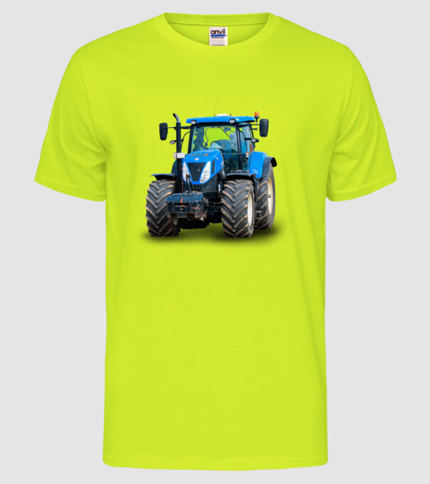 TRACTOR model galben neon pe tricou