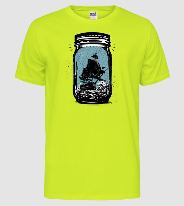 Trapped model galben neon pe tricou