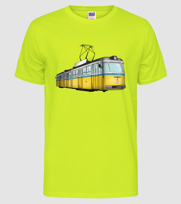 Trenuri model galben neon pe tricou