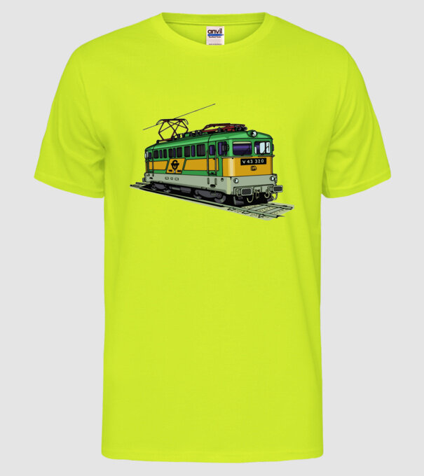 Trenuri model galben neon pe tricou